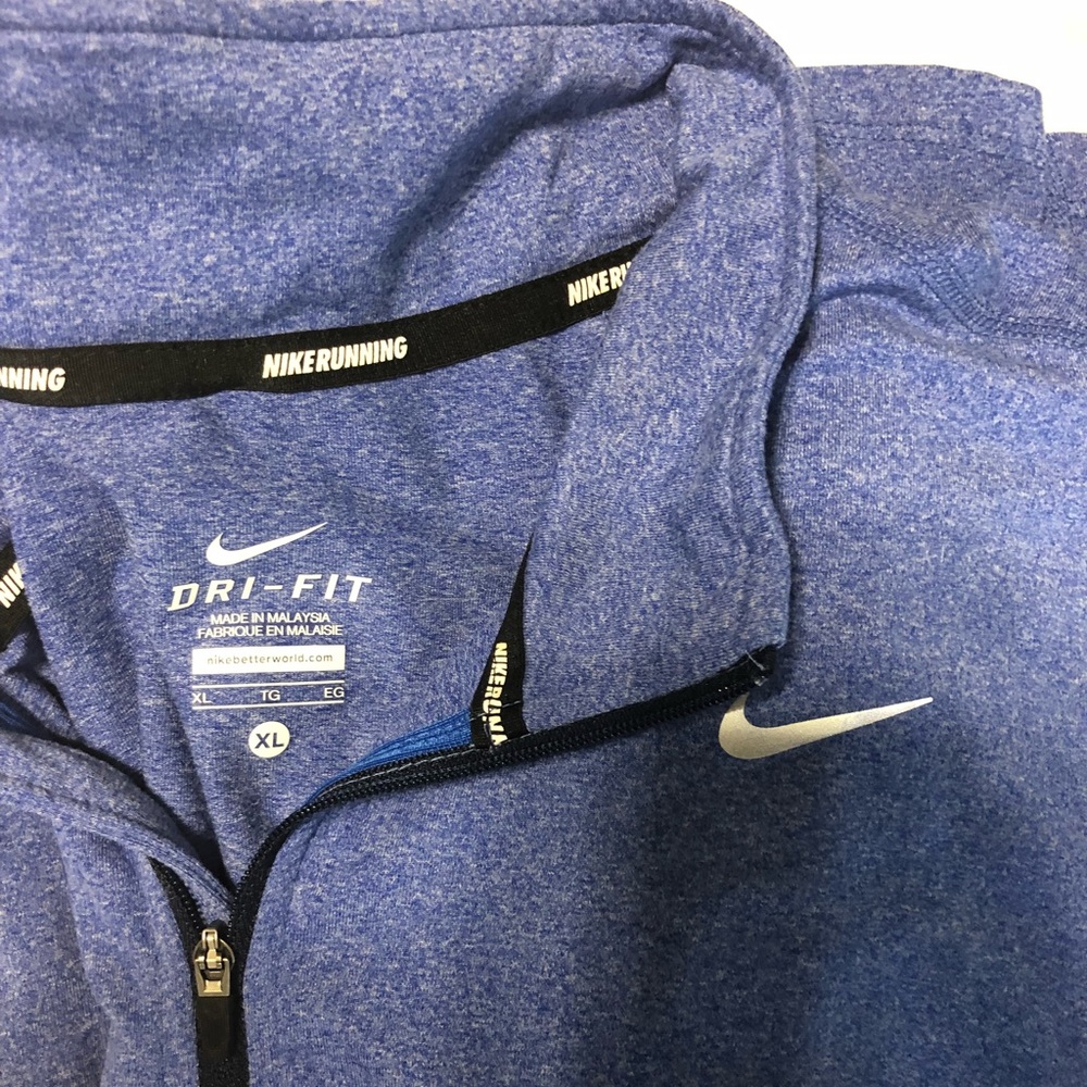 Nike blue dri-fit long sleeve pull over